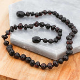 Baby Drop Amber Teeth Necklace